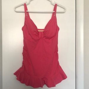 Pink tankini top swimsuit